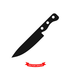 knife icon vector logo template, chef knife vector icon, kitchen utensil icon