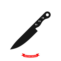knife icon vector logo template, chef knife vector icon, kitchen utensil icon