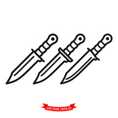 knife icon vector logo template