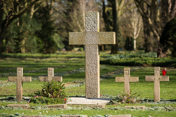 Friedhof, Kreuze, Grabstein
