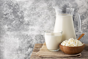milk and cottage cheese
