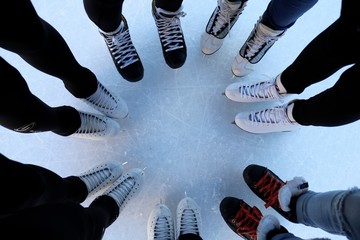 group ice skating