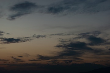 cloud on dramatic dusk sky