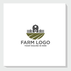 retro brand farm logo design template, agriculture logo brand vector