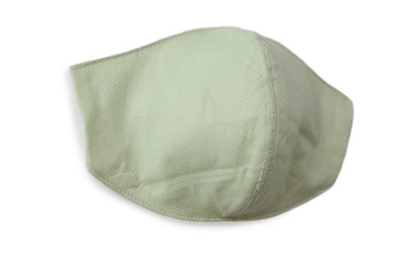 cloth mask design made from cotton fabric, object isolated on white background