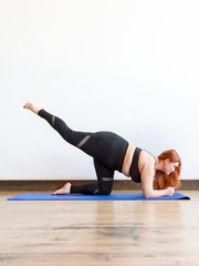 Fototapeta premium Woman practicing yoga