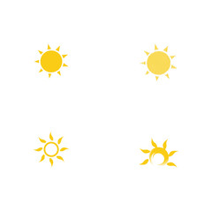 Set Sun Vector illustration Icon