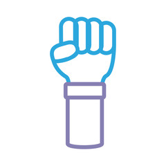 hand fist line style icon
