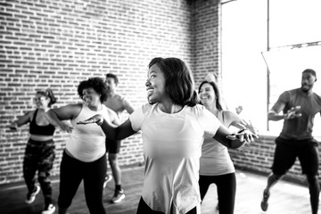 Zumba class at the gym