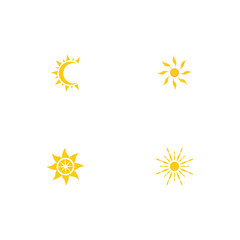 Set Sun Vector illustration Icon