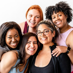 Diverse women coming together