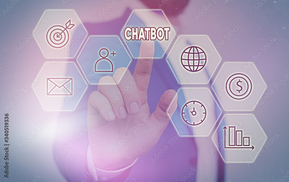 Poster handwriting text chatbot. conceptual photo a kind of computer program that simulates conversation