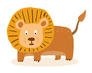 Lion cartoon vector illustration