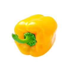 Isolates yellow pepper on white background