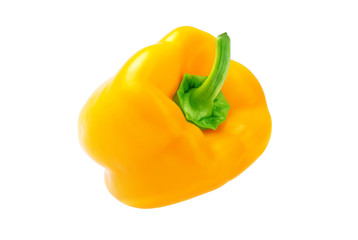 Isolates yellow pepper on white background