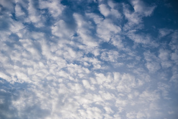 White clouds and blue sky