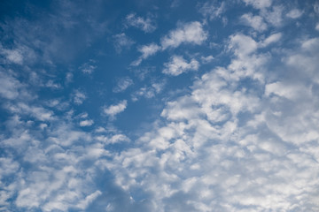 White clouds and blue sky