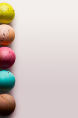 Easter eggs on a white background