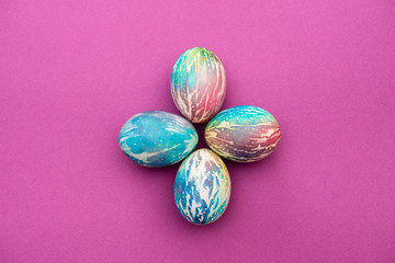 Easter eggs with gradient coloring