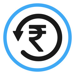 Chargeback icon symbol, return money isolated on white background