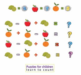 Math for Kids fruits counting educational gameLearning Game Designed