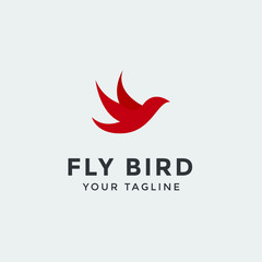 Flying Bird vector logo template editable awesome