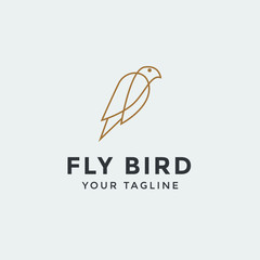 Flying Bird vector logo template editable awesome