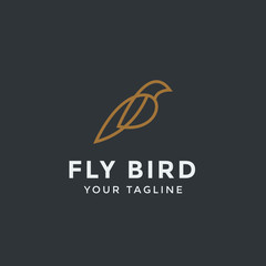 Flying Bird vector logo template editable awesome