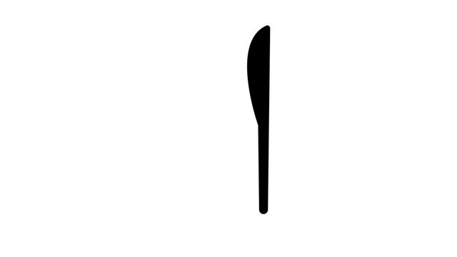 flat design dining knife icon  illustration