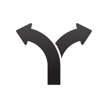 Two Way Direction Arrows Vector Illustration.