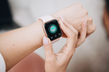 Smartwatch on a feminine wrist