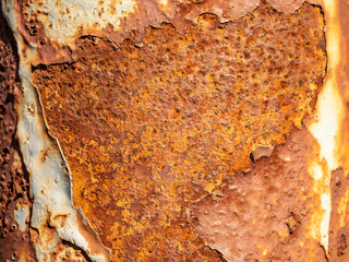 Eine rostige braune Fläche als Struktur und Muster