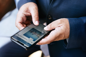 Businessman using a smartphone