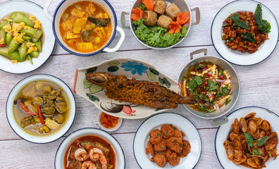 Thai Food Mixed Dishes Set 