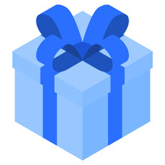 ギフトボックス　青