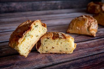 Traditional Cypriot easter cheese pastries, flaounes