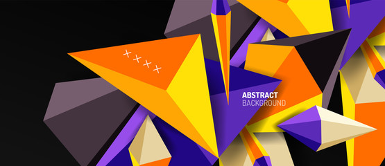 Trendy simple triangle abstract background, dynamic motion concept. Vector Illustration For Wallpaper, Banner, Background, Card, Book Illustration, landing page