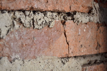 damaged bricks wall background texture