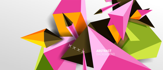 Trendy simple triangle abstract background, dynamic motion concept. Vector Illustration For Wallpaper, Banner, Background, Card, Book Illustration, landing page