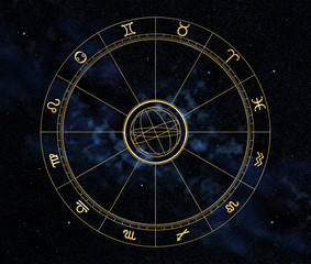 ホロスコープ- Horoscope and starry sky,Astrology Background -