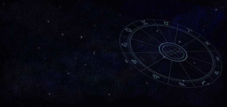 ホロスコープ- Horoscope and starry sky,Astrology Background -