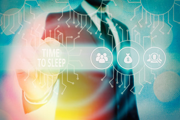 Word writing text Time To Sleep. Business photo showcasing a natural period of slumber or to be in...