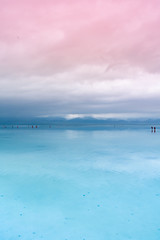 Chaka Salt Lake in Qinghai, China. Qinghai's Chaka Salt Lake is full of fantasy scenery