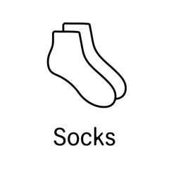 Pair of socks. Flat icon vector illustration.