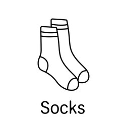 Pair of socks. Flat icon vector illustration.