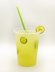 Glass of refreshing lemonade