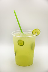 Glass of refreshing lemonade