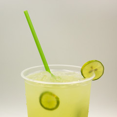 Glass of refreshing lemonade