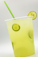 Glass of refreshing lemonade