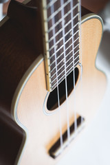 Obraz premium Top view of a ukulele 